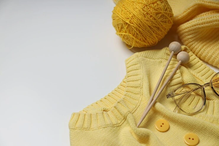 strikket genser for koselig hobbykonsept for hobbystrikking